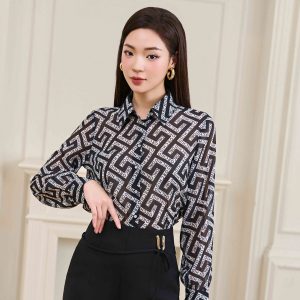 The Printed Chiffon Blouse
