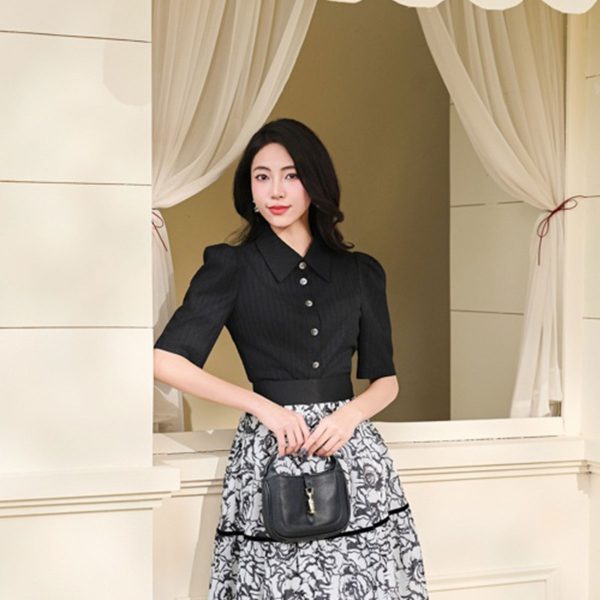 The Puffed Cotton Silk Cropped